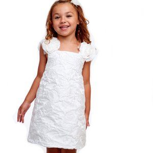 NEW Halabaloo White Special Occasion Girls Dress 6 7 8 Easter‎ Wedding Guest